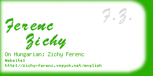 ferenc zichy business card